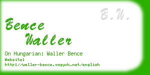 bence waller business card